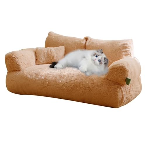 KYEQATY Katzensofa, Winter, weich, gefüllt, rutschfest, kratzfest, abnehmbar, saugfähig, leicht trocknend, feuchtigkeitsbeständig, Haustiersofa, L von KYEQATY