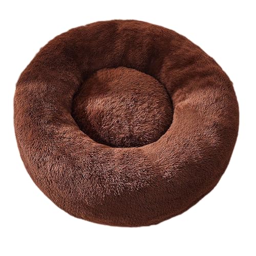 Hunde-Schlafmatte, Hundehütte, beruhigendes Donut-Welpenbett, Winter, warm, Anti-Angst, flauschig, Hundematte, Katze, kuscheliges Sofa, Haustierbedarf (110 cm) von KYMMPL