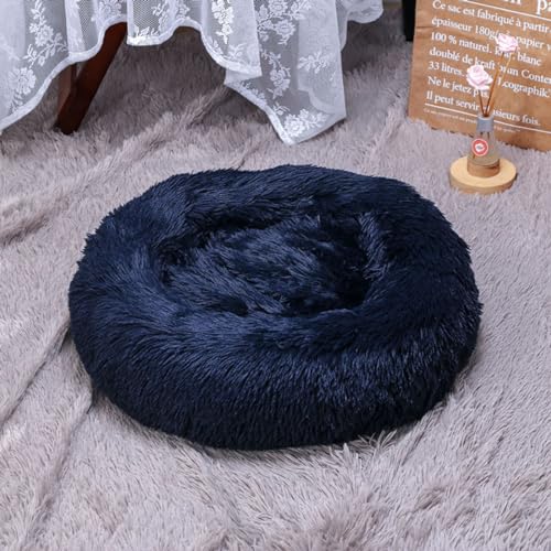 KYMMPL Beruhigendes Marshmallow-Donut-Hundebett, Anti-Angst, rund, weich, flauschig, Plüsch, verdickt, warm, Haustierbett für Hunde und Katzen (120 cm, Stil 12) von KYMMPL