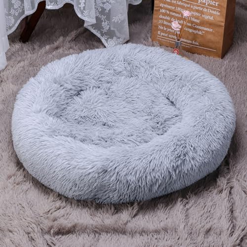 KYMMPL Beruhigendes Marshmallow-Donut-Hundebett, Anti-Angst, rund, weich, flauschig, Plüsch, verdickt, warm, Haustierbett für Hunde und Katzen (120 cm, Stil 14) von KYMMPL