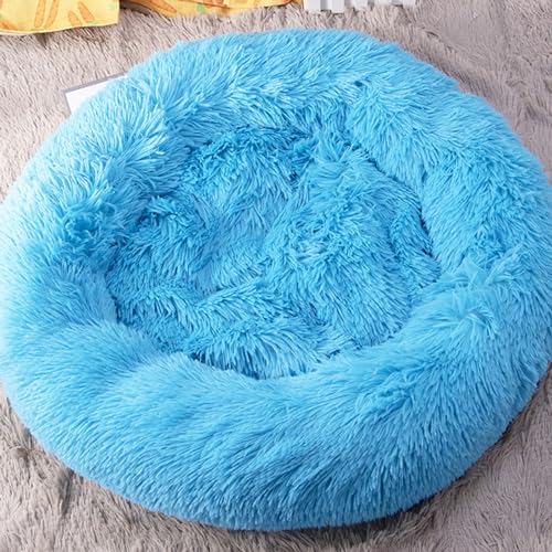 KYMMPL Beruhigendes Marshmallow-Donut-Hundebett, Anti-Angst, rund, weich, flauschig, Plüsch, verdickt, warm, Haustierbett für Hunde und Katzen (30 cm, Style20) von KYMMPL