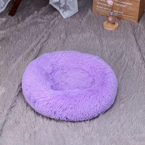 KYMMPL Beruhigendes Marshmallow-Donut-Hundebett, Anti-Angst, rund, weich, flauschig, Plüsch, verdickt, warmes Haustierbett für Hunde und Katzen (100 cm, Stil 7) von KYMMPL