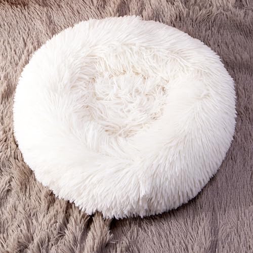 KYMMPL Beruhigendes Marshmallow-Donut-Hundebett, Anti-Angst, rund, weich, flauschig, Plüsch, verdickt, warmes Haustierbett für Hunde und Katzen (120 cm, Stil 6) von KYMMPL