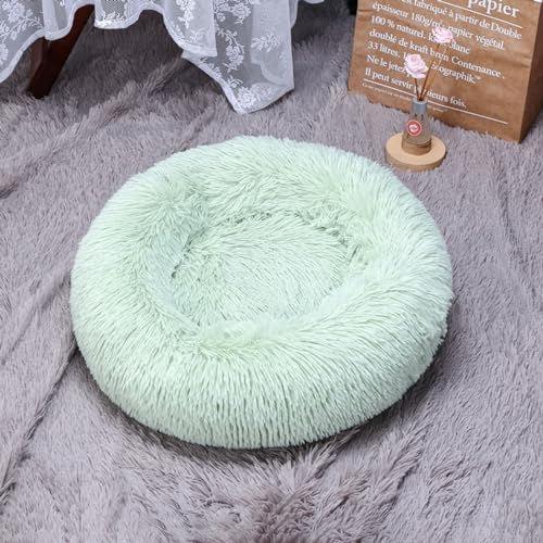 KYMMPL Beruhigendes Marshmallow-Donut-Hundebett, Anti-Angst, rund, weich, flauschig, Plüsch, verdickt, warmes Haustierbett für Hunde und Katzen (70 cm, Stil 9) von KYMMPL