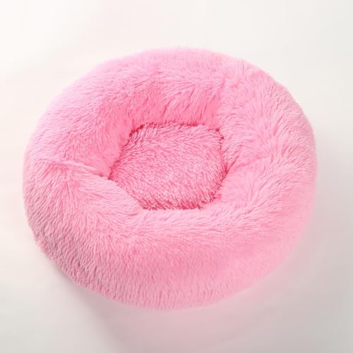KYMMPL Langes, flauschiges Haustierbett, beruhigend, Anti-Angst, bequemes Haustier-Pad, rund, orthopädische Linderung, verbessertes Schlafen, für Hunde und Katzen, 50 cm, Stil 7 KYMMPL Langes, flauschiges Haustierbett, beruhigend, Anti-Angst, bequemes Haustier-Pad, rund, orthopädische Linderung, verbessertes Schlafen, für Hunde und Katzen, 50 cm, Stil 7 von KYMMPL