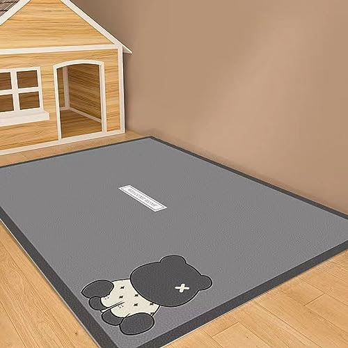 Schmutzdichte Haustiermatte, wasserdicht, öldicht, kleiner Teppich für Hunde, Katzen, Cartoon-Haustiermatte, rutschfeste Unterseite (Stil 1,140 x 200 cm) von KYMMPL