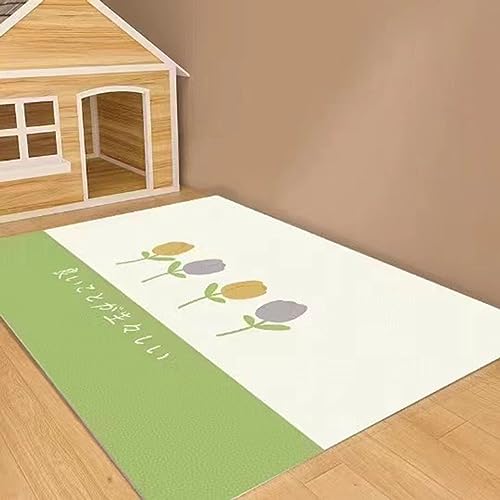 Schmutzdichte Haustiermatte, wasserdicht, öldicht, kleiner Teppich für Hunde, Katzen, Cartoon-Haustiermatte, rutschfeste Unterseite (Stil 5,60 x 90 cm) von KYMMPL