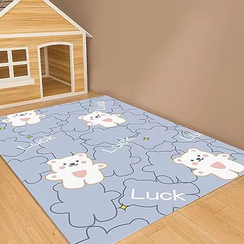 Schmutzdichte Haustiermatte, wasserdicht, öldicht, kleiner Teppich für Hunde, Katzen, Cartoon-Haustiermatte, rutschfeste Unterseite (Stil 7,200 x 250 cm) von KYMMPL