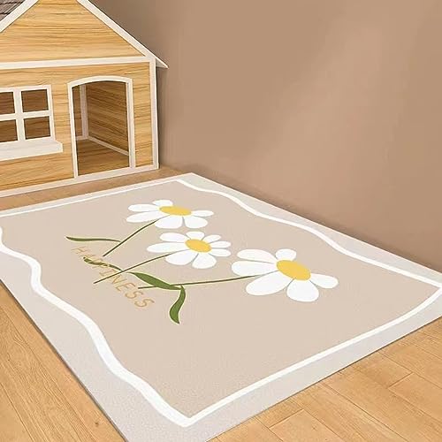 Schmutzdichte Matte für Haustiere, wasserdicht, öldicht, kleiner Teppich für Hunde, Katzen, Cartoon-Haustiermatte, rutschfeste Unterseite (Stil 4,60 x 90 cm) von KYMMPL