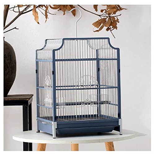 Geräumiger Vogelkäfig, leicht zu reinigen, multifunktional, großer Flug-Vogelkäfig, Edelstahl & ABS, Vogelkäfig für Tauben, Papageien, tragbar, Blau Geräumiger Vogelkäfig, leicht zu reinigen, multifunktional, großer Flug-Vogelkäfig, Edelstahl & ABS, Vogelkäfig für Tauben, Papageien, tragbar, Blau von KYTGFH