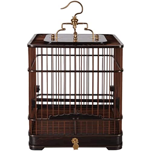 Geräumiger Vogelkäfig aus Ebenholz, quadratischer hängender Vogelkäfig für kleine und mittelgroße Vögel, Doppelboden-Design, tragbar, A Geräumiger Vogelkäfig aus Ebenholz, quadratischer hängender Vogelkäfig für kleine und mittelgroße Vögel, Doppelboden-Design, tragbar, A von KYTGFH
