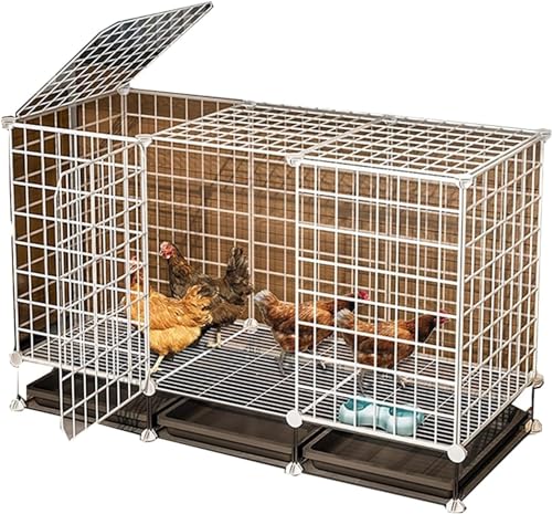 KYTGFH Professioneller Hühnerkäfig Kaninchenstall Geflügel-Lebensraum Hühnerhaus Verschlüsselter Hühnerkäfig Eisennetz Haustierkäfig Ith Paletten Spüle geeignet für Küken Abnehmbarer Boden Weiß Höhe KYTGFH Professioneller Hühnerkäfig Kaninchenstall Geflügel-Lebensraum Hühnerhaus Verschlüsselter Hühnerkäfig Eisennetz Haustierkäfig Ith Paletten Spüle geeignet für Küken Abnehmbarer Boden Weiß Höhe von KYTGFH