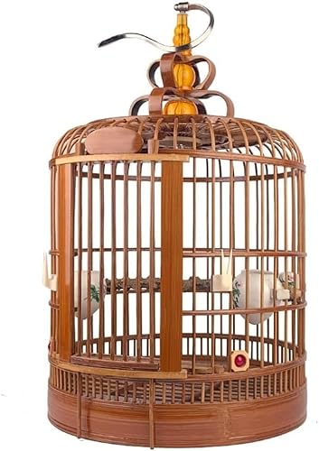 Professioneller Vogelkäfig, Haustierbedarf, Vogelträger, Gartendekoration, Käfige mit doppellagiger Stickerei, Oberstoff, Bambus-Vogel, für drinnen und draußen, hängende Vogelgeschenke für El, 33 x 47 Professioneller Vogelkäfig, Haustierbedarf, Vogelträger, Gartendekoration, Käfige mit doppellagiger Stickerei, Oberstoff, Bambus-Vogel, für drinnen und draußen, hängende Vogelgeschenke für El, 33 x 47 von KYTGFH