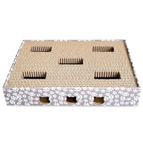 KZ GARDEN Kratzbrett für Katzen, integrierte Bälle, Kratzbrett aus gewelltem Karton, strapazierfähig, Spielzeug für Kätzchen, Krallenpflege KZ GARDEN Kratzbrett für Katzen, integrierte Bälle, Kratzbrett aus gewelltem Karton, strapazierfähig, Spielzeug für Kätzchen, Krallenpflege von KZ GARDEN