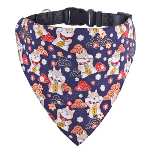 Hundehalsband mit Bandana, japanisches verstellbares Dreiecks-Lätzchen, Schal, Zubehör für Hunde, Katzen, Haustiere von KZHAREEN