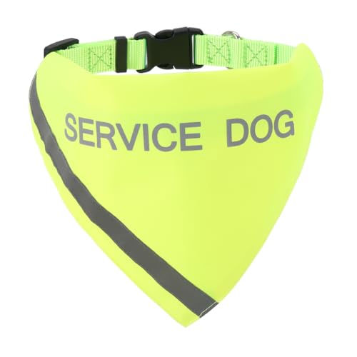 Reflektierendes Service-Hundehalsband mit Bandana, hohe Sichtbarkeit, verstellbare Dreieck-Lätzchen, Schal, Zubehör für Jagd, Spazierengehen von KZHAREEN