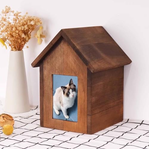 Hundeurnen für Asche, Haustierurnen, Haustier-Einäscherungsurnen, Haustierasche, Fotobox, Form des Hauses, Hundeurnen, Holz-Andenken, Gedenkurnen, Katzenasche Hundeurnen für Asche, Haustierurnen, Haustier-Einäscherungsurnen, Haustierasche, Fotobox, Form des Hauses, Hundeurnen, Holz-Andenken, Gedenkurnen, Katzenasche von KaBuea
