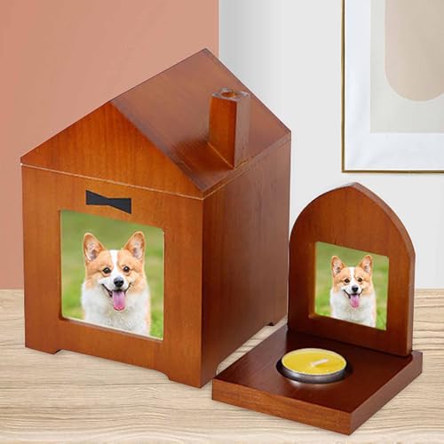 Personalisierte Urnen für die Asche von Hunden, Erinnerungsurnen für Haustiere aus Holz, Urnen mit Fotobox für Katzen Personalisierte Urnen für die Asche von Hunden, Erinnerungsurnen für Haustiere aus Holz, Urnen mit Fotobox für Katzen von KaBuea
