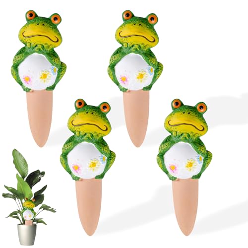 Bewässerungskugeln für Pflanzen, Automatische Pflanzenbewässerung Wasserspender, 4 Stück Frosch Design Wasserspender Pflanzen, Keramik Blumen Bewässerungssystem für Drinnen und Draußen (Stil A) Bewässerungskugeln für Pflanzen, Automatische Pflanzenbewässerung Wasserspender, 4 Stück Frosch Design Wasserspender Pflanzen, Keramik Blumen Bewässerungssystem für Drinnen und Draußen (Stil A) von Kaezuy