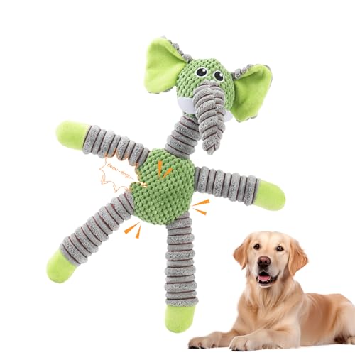 Kaezuy Hundespielzeug Für Große Hunde Unzerstörbares Spielzeug Mit Quietschfunktion Aus Robustem Stoff Und Kunststoff Für Welpen Kleine Mittelgroße Und Große Hunderassen (A) von Kaezuy