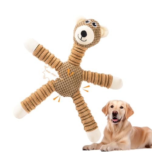 Kaezuy Hundespielzeug Für Große Hunde Unzerstörbares Spielzeug Mit Quietschfunktion Aus Robustem Stoff Und Kunststoff Für Welpen Kleine Mittelgroße Und Große Hunderassen (C) von Kaezuy