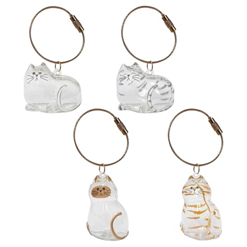 Tierhaar Erinnerung, Katzenhaar Aufbewahrungsflasche, Pet Erinnerungsflasche Anhänger, Schlüsselanhänger zum Sammeln von Katzen und Hundehaaren, Haustier Andenken (4pcs) von Kaezuy