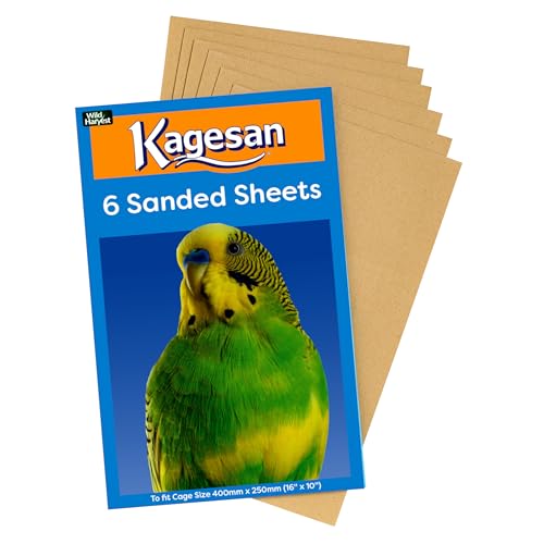 Kagesan Sandblätter für Vogelkäfige, mittelgroß (40 x 25 cm), 72 Stück von Kagesan