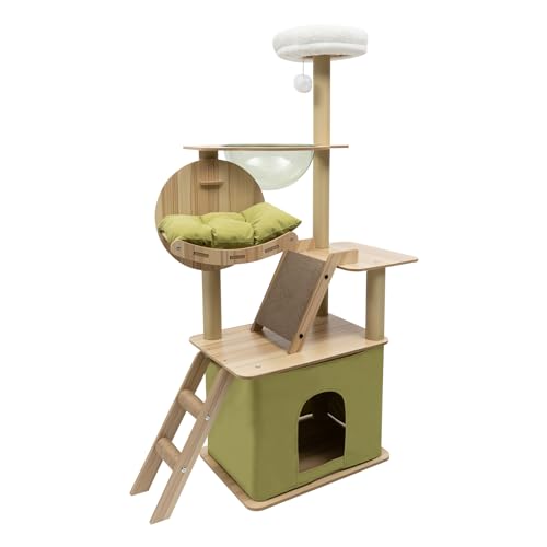 Kaichenyt Katzenbaum Kletterturm, Katzenhaus für Wohnungskatze Kletterbaum Aktivitätskratzbäum inkl Höhle Plattformen Liegemulde und Großer Kratzbaum Kaichenyt Katzenbaum Kletterturm, Katzenhaus für Wohnungskatze Kletterbaum Aktivitätskratzbäum inkl Höhle Plattformen Liegemulde und Großer Kratzbaum von Kaichenyt