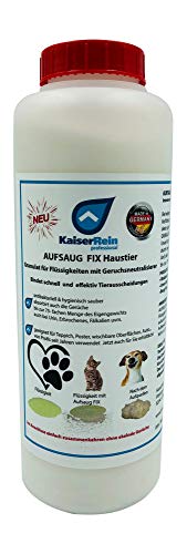 KaiserRein AUFSAUG FIX Granulat Haustier 1 L zum binden von Flüssigkeiten mit Geruchsneutralisierer bei Hundeurin, Katzenurin, Tierurin, Durchfall, KOT, Erbrochenem, Tiergeruch Flüssigkeitabsorber von KaiserRein professional