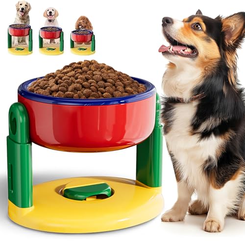 Multifunktionale Tierschale, Verstellbare Katzenschale, Verstellbare Tierschale, Schützen Sie den Hals beim Essen, rutschfest, ohne Verschütten, für Katzen und kleine Hunde gesunde Ernährung von Kakveiai