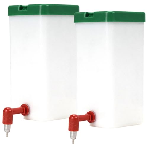 2pcs Kaninchen Wasserflasche 1L Leckkraft mit Leckdosen von Kapazität mit rostfreiem Stahlnippel für kleine Hampenfutter Hamster -Meerschweinchen -Wasserspender mit kleinem Haustierhasen Hamster von Kalastussaari