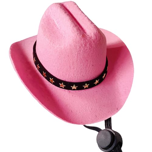 Cat Cowboyhut, Gürtelverstellbarer Hut, Mini -Haustierkostümzubehör für Hunde & Katzen Cosplay von Kalastussaari