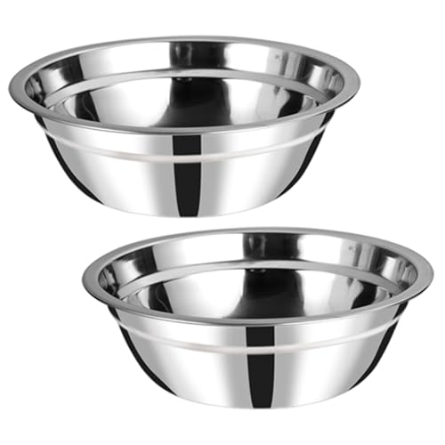 Edelstahlhundschalen, 2pcsmirror -Oberfläche Haustiergerichte, 8 einfache saubere Nahrung/Wasserschalen für Zuhause von Kalastussaari