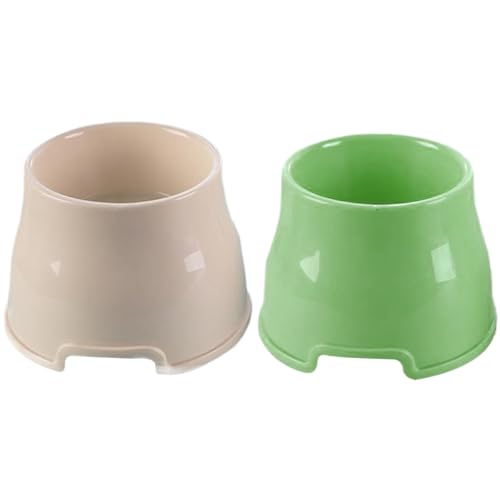 Erhöhte Hundeschalen, 2pcs Nicht rutschpp PP Long Ohrdesign Ergonomisches Essen/Wassergerichte für Cocker Spaniels, Beagles von Kalastussaari