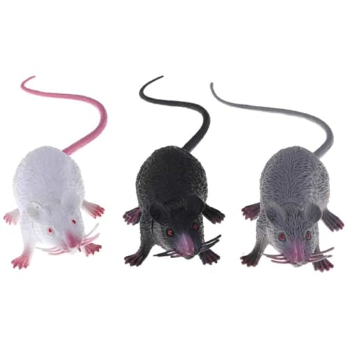 Gefälschte Maus 3pcs 1,7 x 8,7 Zoll gefälschte Ratte Scary Realistic Maus mit Langen Schwanz-Mehrzweck-PVC-Kunststoff-Ratten für Streich, Katzenspielzeug, falsche Maus Gefälschte Maus 3pcs 1,7 x 8,7 Zoll gefälschte Ratte Scary Realistic Maus mit Langen Schwanz-Mehrzweck-PVC-Kunststoff-Ratten für Streich, Katzenspielzeug, falsche Maus von Kalastussaari