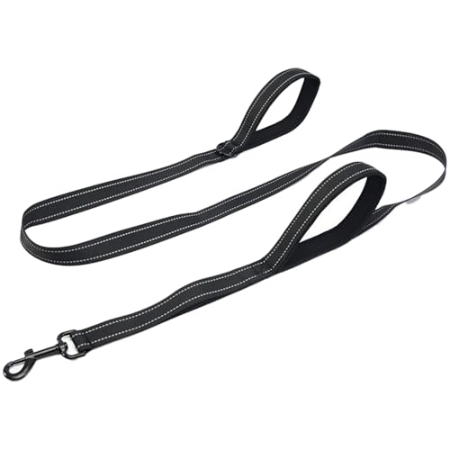 Hundeleine, Zwei gepolsterte weiche Griffe Hundeleine, reflektierende Nylon -verdickte Doppelgriff -Hundeleine mit Zinklegungsschnalle für Hunde Aller Rassen/71 Zoll Hundeleine, Zwei gepolsterte weiche Griffe Hundeleine, reflektierende Nylon -verdickte Doppelgriff -Hundeleine mit Zinklegungsschnalle für Hunde Aller Rassen/71 Zoll von Kalastussaari