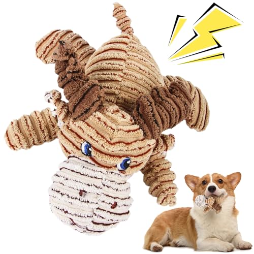 Hundequietschende Spielzeug, bissresistente Hirschform quietschende Hundespielzeug, unzerstörbare stimulierende weich gefüllte Hundeplüschspielzeug für Katzen und Hunde Zähne saubere Quietschende Hun Hundequietschende Spielzeug, bissresistente Hirschform quietschende Hundespielzeug, unzerstörbare stimulierende weich gefüllte Hundeplüschspielzeug für Katzen und Hunde Zähne saubere Quietschende Hun von Kalastussaari