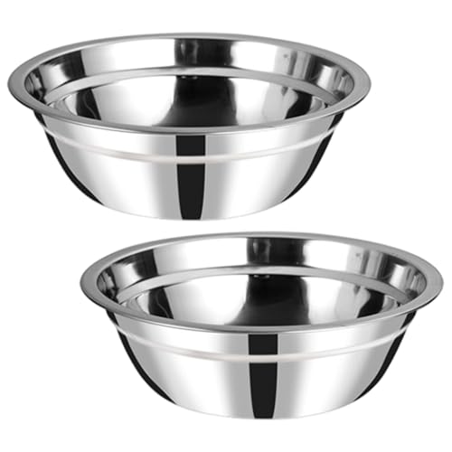 Hundeschalen, 2pcs Edelstahl 8 -Zoll -Spiegeloberfläche Easy Wash Hundefutterschale für Wasser/Leckerei/Fleisch zu Hause von Kalastussaari