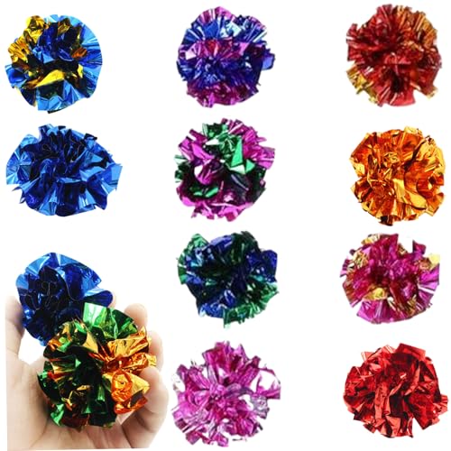 Kalastussaari 10pcs Katze Crinkle Bälle, farbenfrohe interaktive Crinkle Cat Toy Bugs, wiederverwendbares Katzen -Katze Interaktives Spielzeug für gelangweilte Kätzchen Katze in Innenräumen Kalastussaari 10pcs Katze Crinkle Bälle, farbenfrohe interaktive Crinkle Cat Toy Bugs, wiederverwendbares Katzen -Katze Interaktives Spielzeug für gelangweilte Kätzchen Katze in Innenräumen von Kalastussaari