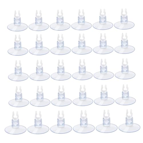 Kalastussaari Aquariumsaugbecher, 30 -pcs -Plastikfischtankhalter, klare PVC -Wasserdichtekleber für Unterwasseranlagen, Heizungen, Filter/4 × 25 mm von Kalastussaari