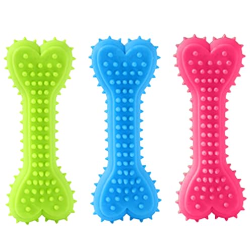 Kalastussaari Hundekauen Spielzeugknochen, 3pcs sicherer Gummi-Zahnbürstenstab, bissbeständiges Haustierspielzeug für kleine, mittlere Hunde/4,3 Zoll Kalastussaari Hundekauen Spielzeugknochen, 3pcs sicherer Gummi-Zahnbürstenstab, bissbeständiges Haustierspielzeug für kleine, mittlere Hunde/4,3 Zoll von Kalastussaari