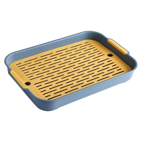 Kalastussaari Kaninchendrüsenbox, spritzsichere Plastik -Ecktoilette mit Rost, große Bettpfanne für Meerschweinchen, Chinchillas & Hamster/7.3x10.6x1.6in von Kalastussaari