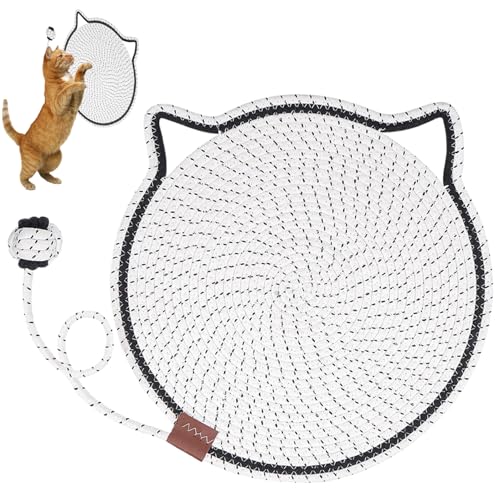Kalastussaari Katzenkratzmatte 17in Katzenfilmkatze Kratzpad mit Seilkugel Kratzerresistant waschbarer atmungsaktiv Kalastussaari Katzenkratzmatte 17in Katzenfilmkatze Kratzpad mit Seilkugel Kratzerresistant waschbarer atmungsaktiv von Kalastussaari