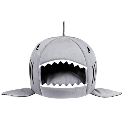 Katze Cave Shark-Form 16,5 x 16,5 Zoll Katzenhöhlenbett Baumwollgefüllte Katzenbett mit abnehmbarem Kissen Nicht rutschfestes kratzfestes warmes Katzennest für die gesamte Saisonkatze Höhle Katze Cave Shark-Form 16,5 x 16,5 Zoll Katzenhöhlenbett Baumwollgefüllte Katzenbett mit abnehmbarem Kissen Nicht rutschfestes kratzfestes warmes Katzennest für die gesamte Saisonkatze Höhle von Kalastussaari