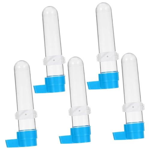 Kalastussaari Vogeltrinker, 5pcs Haustierwasserfuttermittel, 20 ml Automatischer Vogelwasserspender mit blauem Trinkort für Käfige Vogelversorgung Kalastussaari Vogeltrinker, 5pcs Haustierwasserfuttermittel, 20 ml Automatischer Vogelwasserspender mit blauem Trinkort für Käfige Vogelversorgung von Kalastussaari