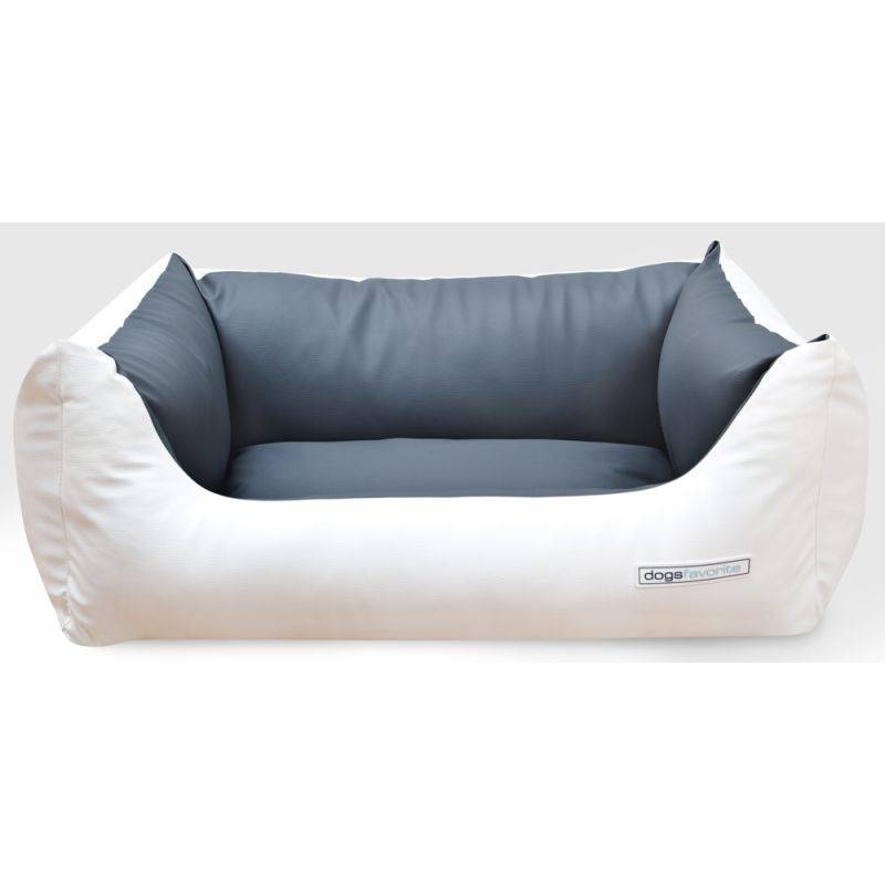 Kalimero Hundebett Deluxe Bicolor Weiß/Dunkelgrau L von Kalimero