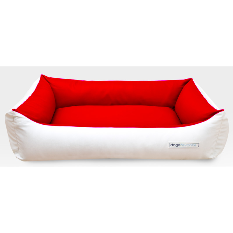 Kalimero Hundebett Dogsfavorite Bicolor Weiß/Rot XXL von Kalimero