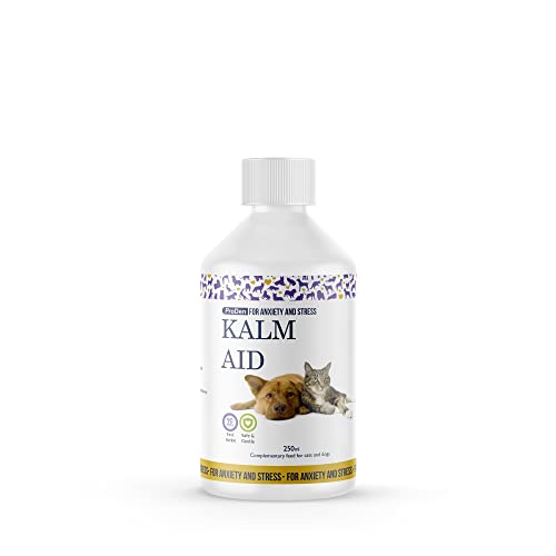 ProDen PlaqueOff NutriScience Kalm Aid Flüssiges Ergänzungsmittel für Hunde und Katzen, Futterzusatz mit beruhigender Wirkung, 250 ml von ProDen PlaqueOff