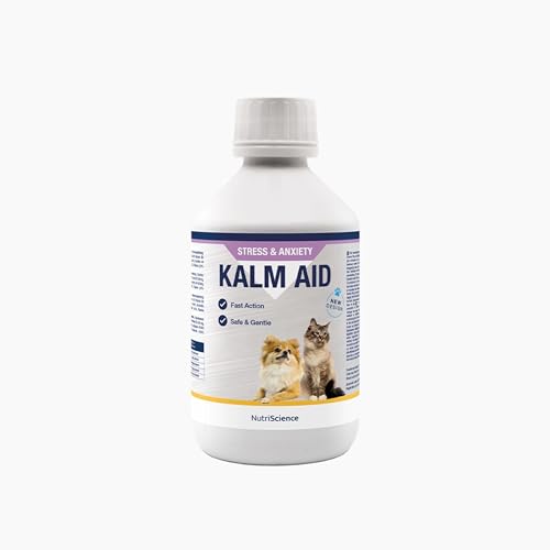 ProDen PlaqueOff NutriScience Kalm Aid Flüssiges Ergänzungsmittel für Hunde und Katzen, Futterzusatz mit beruhigender Wirkung, 250 ml von ProDen PlaqueOff