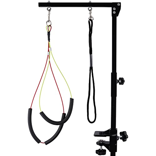 Kalolary Pet Grooming Arm mit Klemme, 35 Zoll Verstellbarer Hundepflegeschlaufe und No Sit Hounch Halter für große und kleine Hunde/Katzen Kalolary Pet Grooming Arm mit Klemme, 35 Zoll Verstellbarer Hundepflegeschlaufe und No Sit Hounch Halter für große und kleine Hunde/Katzen von Kalolary